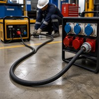 Câble d'alimentation industriel flexible SOOW en cuivre isolé au caoutchouc avec gaine en PVC, 600V, 18-1/0 AWG, 3 conducteurs plus terre