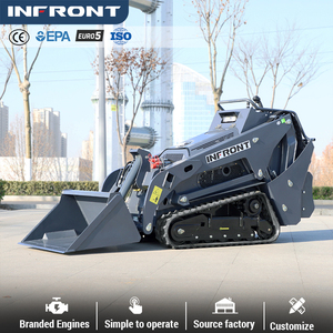 لودر زاحف صغير موثوق به من إنفرونت طراز V1000 مع دلاء لإزالة الثلوج وتنسيق الحدائق - Product Image 1