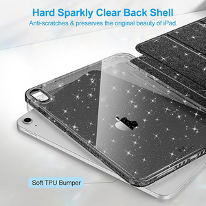 Parachoques de cuero PU TPU brillante para dormir/despertar funda para tableta bolsas de aire esquina cubierta de protección anticaída para 2025 <span class=keywords><strong>iPad</strong></span> Air11 - Product Image 6