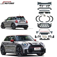 Kit carrosserie pour Mini F55 F56 F57 2014-2020 – Amélioration vers le modèle 2021 JCW : Ensemble pare-chocs avant et arrière, calandre, diffuseur arrière, passage de roue, embouts d'échappement
