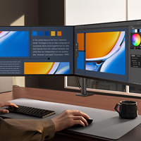 Support de bureau compact pour la maison et le bureau, bras articulé pour deux écrans LCD LED plats