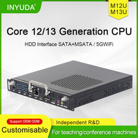 Mini PC Inyuda Intel Core I5 12e génération 12450H Quad Core pour tableau blanc interactif éducatif avec écran 4K, stockage SSD, Win10/11