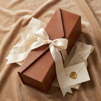 Scatola Regalo in Cartone per Bottiglia di Champagne o Vino Rosso, Confezione Premium Pieghevole per Regali di Vino