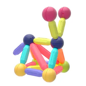 Offre Spéciale jouets de tige de boule magnétique intelligente jouets magnétiques éducatifs pour enfants blocs de construction d'assemblage 3D balles magnétiques et bâton