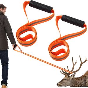 Tali kekang rusa reflektif portabel, aksesori berburu dengan gagang antiselip, kekang seret hewan berburu - Product Image 2
