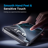 KUZOOM Protection d'écran en verre trempé 3D ultra-fin HD à couverture intégrale, étanche, dureté 9H pour 16/17/18 Pro/Pro Max