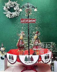 ต้นคริสต์มาสแบบพับได้เรืองแสงต้นคริสต์มาสฐานร่มสำหรับปลูกหิมะฤดูใบไม้ผลิ - Product Image 4