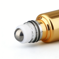 Bouteilles d'huile essentielle aromatique vides rechargeables personnalisées de 10 ml, flacons à bille avec billes en acier inoxydable