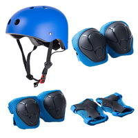 Ensemble de protection pour skateboard unisexe, kit de sept pièces comprenant un casque, des protège-coudes, des protège-genoux et des protège-mains