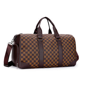 Large Capacity <b>Holdall</b> Handheld <b>Travel</b> Bag Tote Weekender Business Trip Storage Gym Shoulder Crossbody Durable PU Duffel Bag - Product Image 6