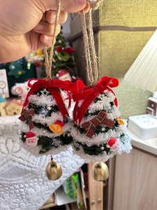 Personalizado medio redondo puerta antigua viento Metal árbol de Navidad adornos Diy artesanías pequeñas campanas de latón - Product Image 6