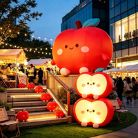 Ballon publicitaire géant gonflable en forme de pomme rouge pour la promotion publicitaire