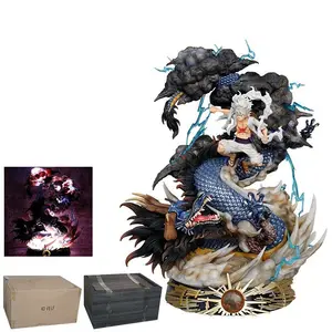 62cm un pezzo Anime Nika Luminescence Luffy Vs Kaido Gk Action figure modello statua raccogliere ornamenti