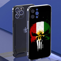 Coque de Téléphone de Luxe Drapeau du Kurdistan pour iPhone 15 16 14 13 12 11 17 Pro Max XR XS 7 8 Plus SE Étui en Silicone TPU Transparent