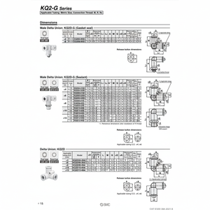 นิวเมติกส์แบบสัมผัสเดียว KQ2D12-00A ชิ้นส่วนนิวเมติก SMC - Product Image 1