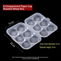 Boîte d'emballage personnalisée en plastique jetable à 6 compartiments pour pains vapeur, raviolis et siomai à emporter