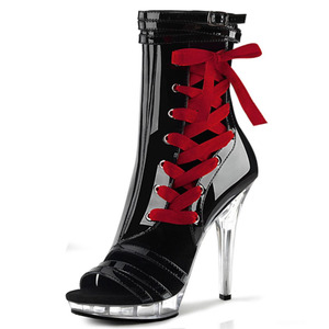 Chaussures à talons hauts de 13 cm en cuir, bottes gothiques, danseuses de pole, sexy, reines, travestis, plateformes, chaussures fétichistes, boîte de nuit, scène - Product Image 2