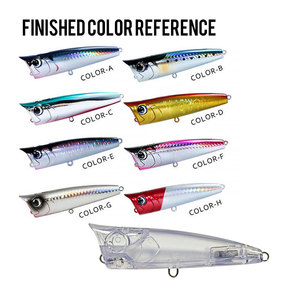 Leurres de pêche Topwater Popper 12g 21.5g 29.5g appâts durs artificiels flottants appâts de poisson d'eau salée non peints poisson d'eau douce saumon - Product Image 6