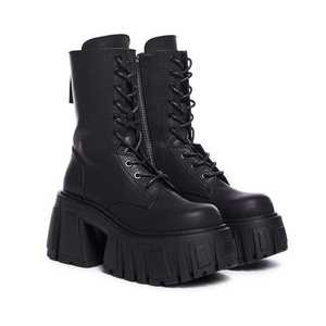 Botas Versátiles de Moda para Mujer, Plataforma de 10 cm, Estilo Británico, Punk, Cosplay, Botas de Combate - Product Image 2