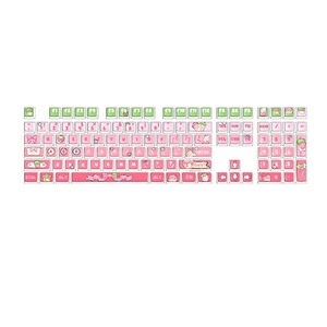 Strawberry Cream Double-Layer PBT <strong>Keyboard</strong> <strong>Cap</strong> - Translucent Material - Personalized Mechanical <strong>Keyboard</strong> Key Cover - Product Image 1