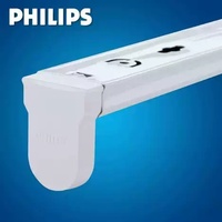 Vente en gros pour le luminaire tubulaire LED T8 BN011C, support de lampe en acier SPCC galvanisé, fixation simple/double, couvercle plat