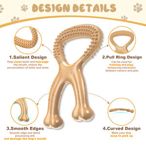 בשר בקר פלאוטור כלב צעצועים ניילון שאינו רעיל מקדם בריאות השיניים צעצוע עמיד לשעוטות אגרסיביות - Product Image 3