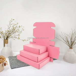 カスタマイズされたピンク段ボールギフトボックス耐久紙メーラー包装物流用スキンケア血清とマニキュアオイル用 - Product Image 2