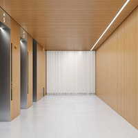 Panneau mural commercial en charbon de bambou, grille à lattes, design intérieur, haute densité, durable, pour bureaux, hôtels, magasins de détail, Chine
