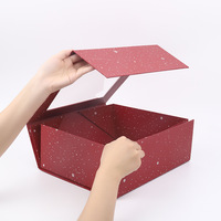 Flip Top Red Weihnachts verpackungs fenster Design Cookie Chocolate Geschenk box
