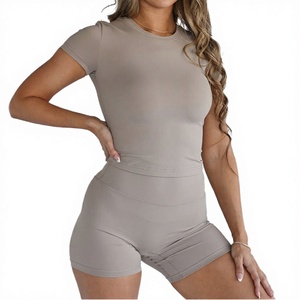 Conjuntos de Yoga Ligeros y Ecológicos para Mujer, Transpirables, con Estiramiento en Cuatro Direcciones, Shorts sin Mangas, para Entrenamiento - Product Image 3