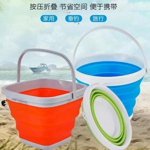 Cubo Plegable Portátil de 6-10L, Plástico Ligero Multiusos para Pesca al Aire Libre, Lavado de Autos y Uso Doméstico - Product Image 3