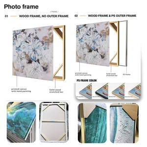 Hiện đại 3D kết cấu Trắng Minimalism tường nghệ thuật trang trí nội thất Trắng trừu tượng vàng vải sơn cho nhà phòng khách - Product Image 5