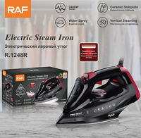 Fer à vapeur RAF 2400W 350ml avec semelle en céramique, vapeur verticale pour l'entretien des vêtements à domicile