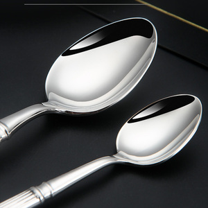 ชุดมีดโต๊ะสแตนเลสสำหรับงานหนักช้อนและส้อม SS18 10<span class=keywords><strong>โร</strong></span>งแรมมีดเค้กและช้อนบริการและส้อม - Product Image 3