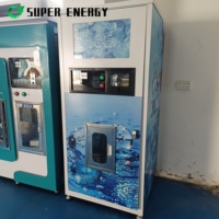 Distributeur intelligent 2-en-1 d'eau glacée et de glaces, fonctionnement autonome 24h/24, codes QR multiples, paiement par pièces, pour centres commerciaux et extérieur, libre-service