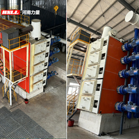 Machine de pyrolyse pour la transformation de pneus usagés, plastique, déchets ménagers et boues pétrolières en huile combustible, à économie d'énergie