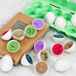 Jouet éducatif Montessori trieur de formes pour les tout-petits 6 pièces poussin correspondant oeufs <span class=keywords><strong>Puzzle</strong></span> joue et jeux pour l'illumination de bébé - Product Image 1