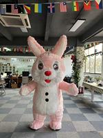 Mascotte Lapin en Peluche Personnalisée 2m 2.6m, Costume de Lapin Grosseur en Fourrure pour Célébrations, Publicité de Rue et Spectacles Scéniques