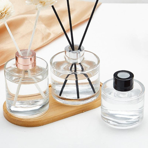 Botella Difusora de Vidrio Transparente de 50 ml, Forma Redonda, Cilíndrica, Vacía, con Tapa - Product Image 5