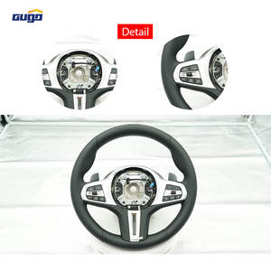 GUGO <span class=keywords><strong>Volant</strong></span> à LED en cuir à 3 branches en fibre de carbone véritable pour la série 5 2015-2016 - Product Image 4