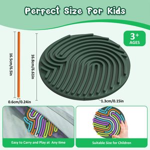 Tabla de torsión sensorial de silicona redonda, juguete educativo para la actividad sensorial cognitiva de los niños, alivio del estrés, edades 8-13 - Product Image 5