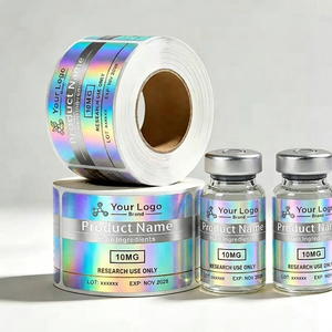 Étiquettes personnalisées pour flacons de peptides avec impression dorée, adhésif puissant, impression rapide, feuilles <span class=keywords><strong>d</strong></span>'étiquettes pour flacons de peptides de 3 ml, imperméables pour bouteilles - Product Image 2