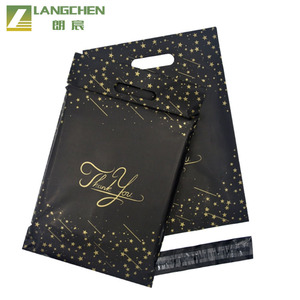 Sac de courrier en plastique de remerciement, sacs de <span class=keywords><strong>livraison</strong></span> en Poly, avec poignée, rose, noir, blanc, 50 pièces - Product Image 3