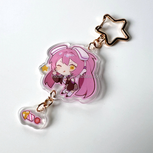 Llavero Acrílico con Imagen de Dibujos Animados Impresa Personalizada de Fábrica, Hecho de Plástico Duradero - Product Image 1