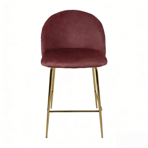 Tabourets de <span class=keywords><strong>bar</strong></span> hauts en velours rose poudré, hauteur 65 cm, avec dossier, pour comptoir, cuisine, <span class=keywords><strong>bar</strong></span> à domicile, pub, salle à manger, petit-déjeuner - Product Image 6