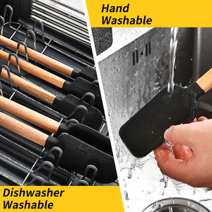 YIGO STOCKED 5-PACK Eco-Friendly Food Grade Silicone <strong>Spatula</strong> Set Dishwasher Oven Safe Kitchen <strong>Spatulas</strong> for Baking Cooking Mixing - Product Image 6