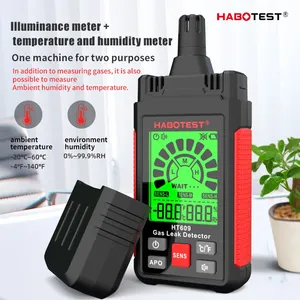 HT609เครื่องทดสอบก๊าซมีเทนธรรมชาติแบบติดไฟได้เครื่องตรวจจับการรั่วไหลของก๊าซ50-1000PPM แบบมืออาชีพ - Product Image 4