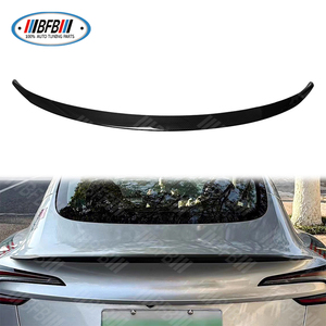 Aileron arrière en fibre de carbone véritable pour Tesla <span class=keywords><strong>Model</strong></span> 3 2023+, aileron de toit, aileron de queue, aileron de type bec de canard, amélioration élégante du pare-chocs arrière - Product Image 1