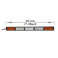 Nouvelle barre lumineuse LED blanche à une seule rangée de 150 W et 27,3 pouces pour tout-terrain UTV/camion/voiture - IP67 étanche, faisceau combiné spot/diffuse
