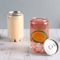 Pot de boisson jetable en plastique PET transparent de qualité alimentaire de 350ml facile à ouvrir avec logo personnalisé